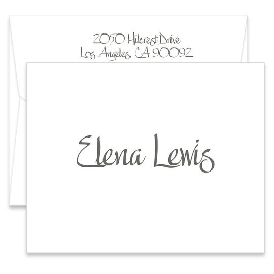 Riviera Folded Note Cards - Raised Ink